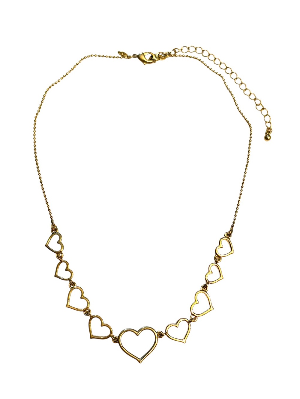 Avon Gold Open Heart Link Necklace